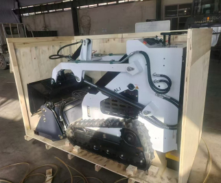 Мини-погрузчик 2025 года упакован и отправлен в Италию в 40-футовом контейнере High Cube